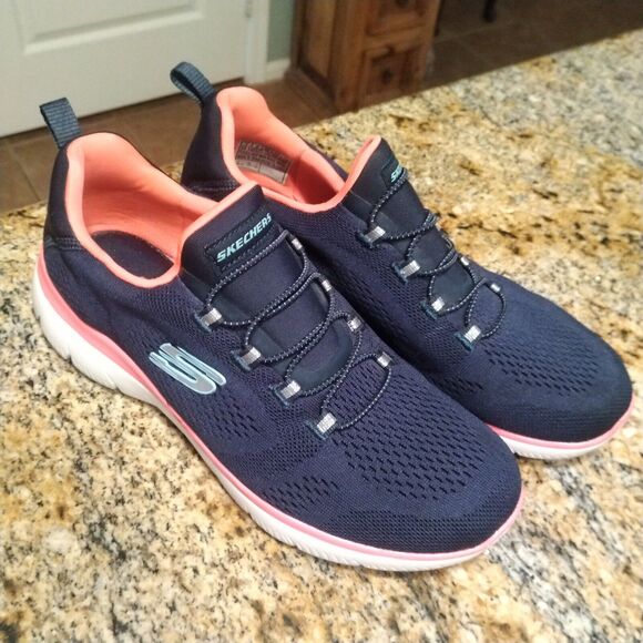 Skechers Summits Perfect Views 149523 Navy BluRunning Shoes Sneakers Women's 7 - Picture 2 of 12